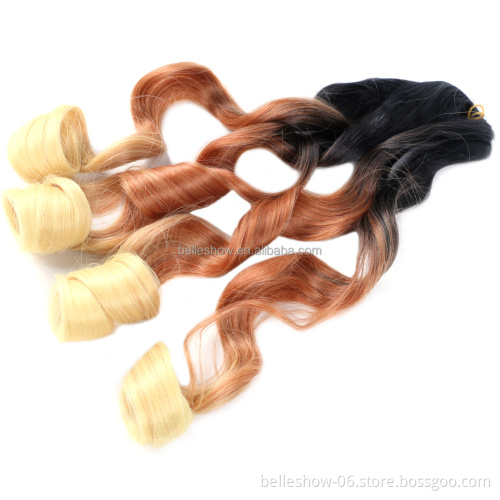 Hot sell  Synthetic shiny silk Wave straight Curls French Curly Crochet Braids Wavy braiidng hair